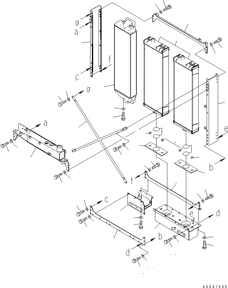 Схема запчастей Komatsu D155AX-6 - ОХЛАЖД-Е (РАДИАТОР) (СПЕЦ-Я ДЛЯ СВАЛОК)(№8-) СИСТЕМА ОХЛАЖДЕНИЯ