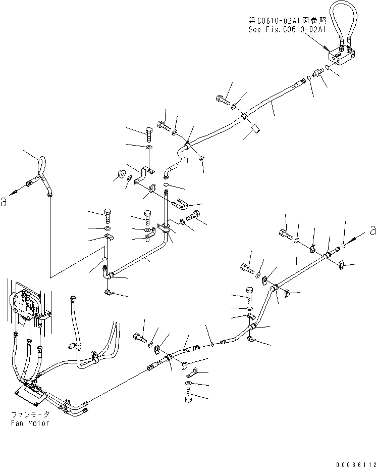 Схема запчастей Komatsu D155AX-6 - ЛИНИИ МАСЛООХЛАДИТЕЛЯ (СПЕЦ-Я ДЛЯ СВАЛОК) (/)(№88-) СИСТЕМА ОХЛАЖДЕНИЯ