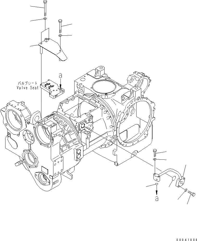 Схема запчастей Komatsu D155AX-6 - АКСЕССУАРЫ (КЛАПАН ТРУБЫ)(№8-) СИЛОВАЯ ПЕРЕДАЧА И КОНЕЧНАЯ ПЕРЕДАЧА