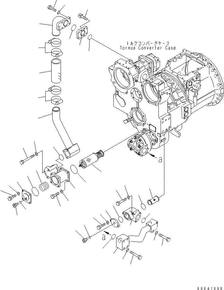 Схема запчастей Komatsu D155AX-6 - СИЛОВАЯ ЛИНИЯ (ВСАСЫВ.)(№8-) СИЛОВАЯ ПЕРЕДАЧА И КОНЕЧНАЯ ПЕРЕДАЧА