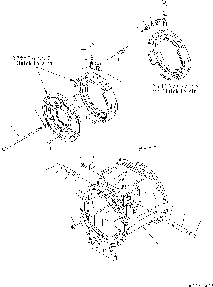 Схема запчастей Komatsu D155AX-6 - ТРАНСМИССИЯ (КОРПУС)(№8-) СИЛОВАЯ ПЕРЕДАЧА И КОНЕЧНАЯ ПЕРЕДАЧА