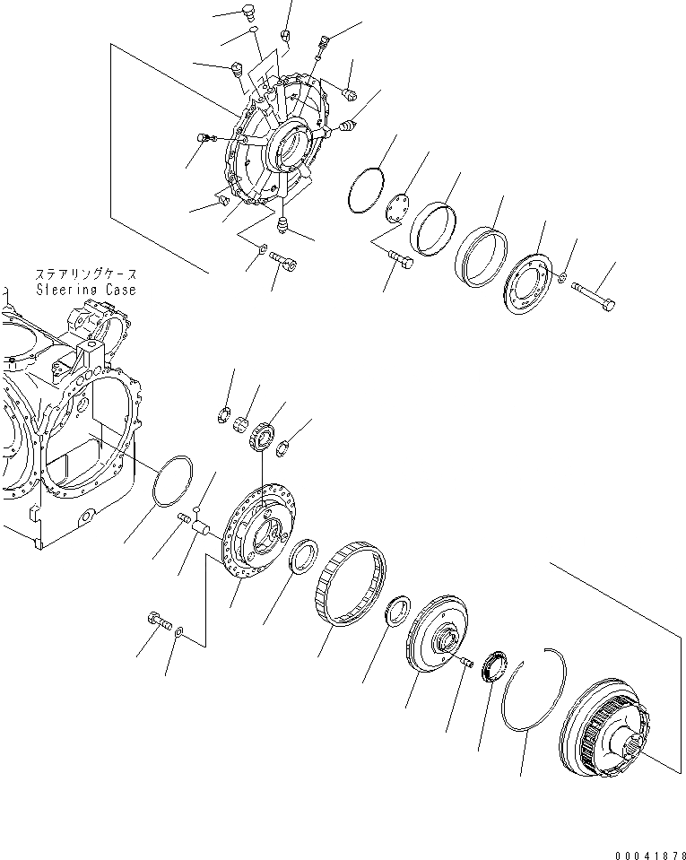 Схема запчастей Komatsu D155AX-6 - ТОРМОЗ. (/)(№8-) СИЛОВАЯ ПЕРЕДАЧА И КОНЕЧНАЯ ПЕРЕДАЧА