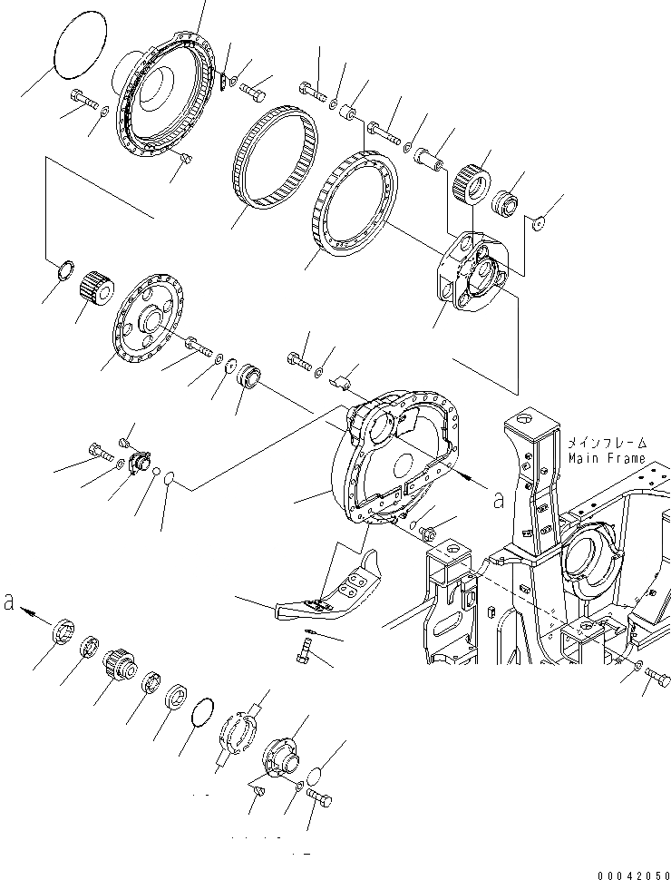 Схема запчастей Komatsu D155AX-6 - КОНЕЧНАЯ ПЕРЕДАЧА (ПРИВОД И КОРПУС) (ПРАВ.)(№8-) СИЛОВАЯ ПЕРЕДАЧА И КОНЕЧНАЯ ПЕРЕДАЧА
