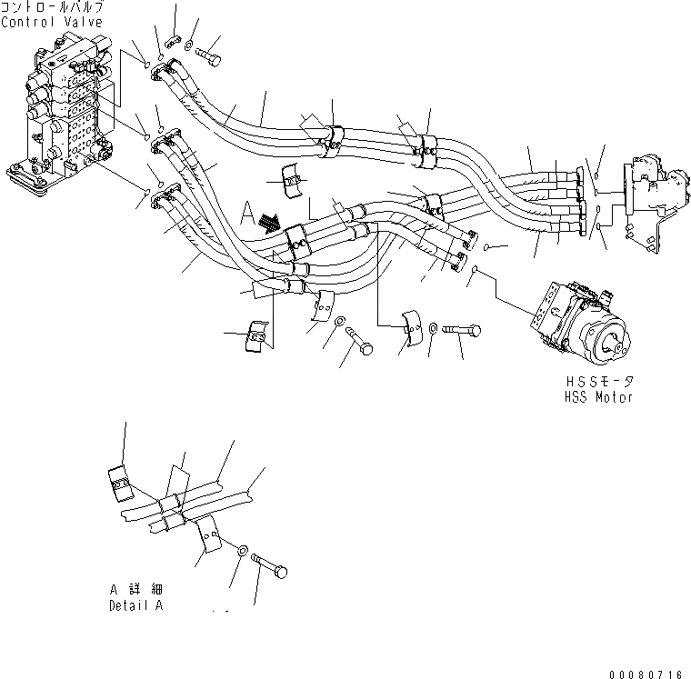 Схема запчастей Komatsu D155AX-6 - РЫХЛИТЕЛЬ ЛИНИЯ (ОСНОВН. РАМА) (/)(№877-) ГИДРАВЛИКА