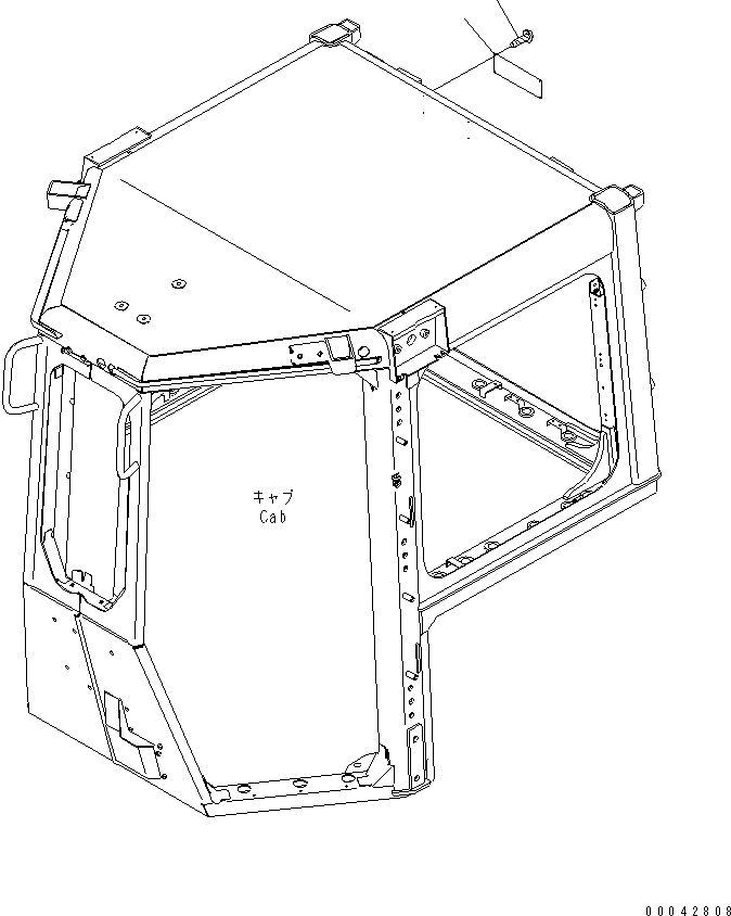 Схема запчастей Komatsu D155AX-6 - КАБИНА (ROPS ПЛАСТИНА)(№8-) КАБИНА ОПЕРАТОРА И СИСТЕМА УПРАВЛЕНИЯ