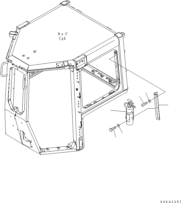 Схема запчастей Komatsu D155AX-6 - ОГНЕТУШИТЕЛЬ (PORTUGUSE)(№8-) КАБИНА ОПЕРАТОРА И СИСТЕМА УПРАВЛЕНИЯ