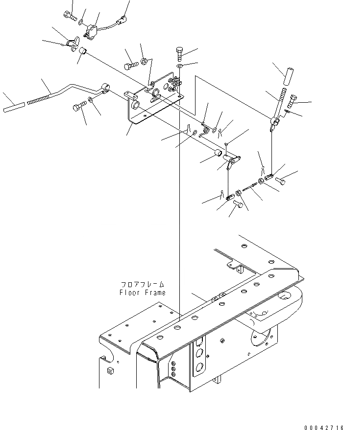 Схема запчастей Komatsu D155AX-6 - ОСНОВН. КОНСТРУКЦИЯ (РЫЧАГ СТОЯНОЧНОГО ТОРМОЗА)(№8-) КАБИНА ОПЕРАТОРА И СИСТЕМА УПРАВЛЕНИЯ