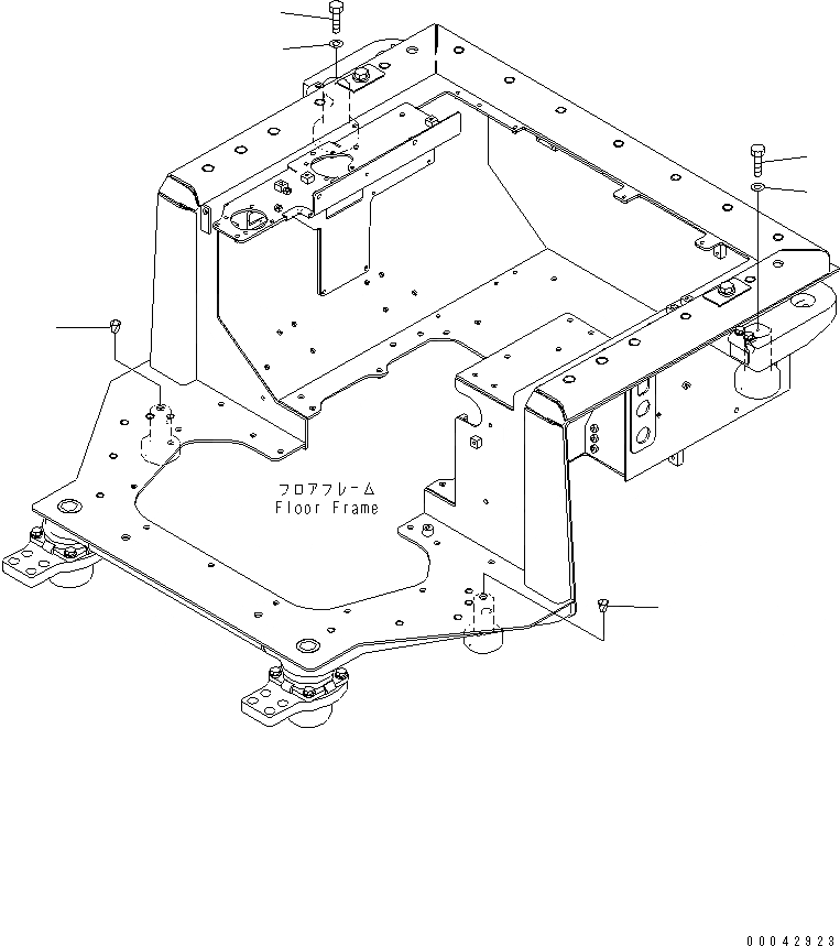 Схема запчастей Komatsu D155AX-6 - КРЕПЛЕНИЕ ПОЛА (ЗАГЛУШКА)(№8-) КАБИНА ОПЕРАТОРА И СИСТЕМА УПРАВЛЕНИЯ