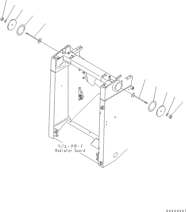 Схема запчастей Komatsu D155AX-6 - ГИДРОЦИЛИНДР ПОДЪЕМА СУППОРТ (ЦИЛИНДР LESS)(№8-) ЧАСТИ КОРПУСА