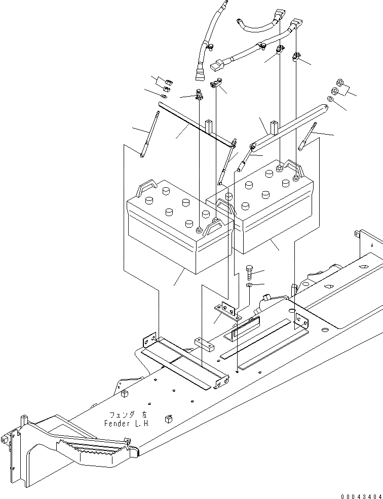 Схема запчастей Komatsu D155AX-6 - КРЫЛО (АККУМУЛЯТОР) (C WET) (БОЛЬШ.)(№8-) ЧАСТИ КОРПУСА