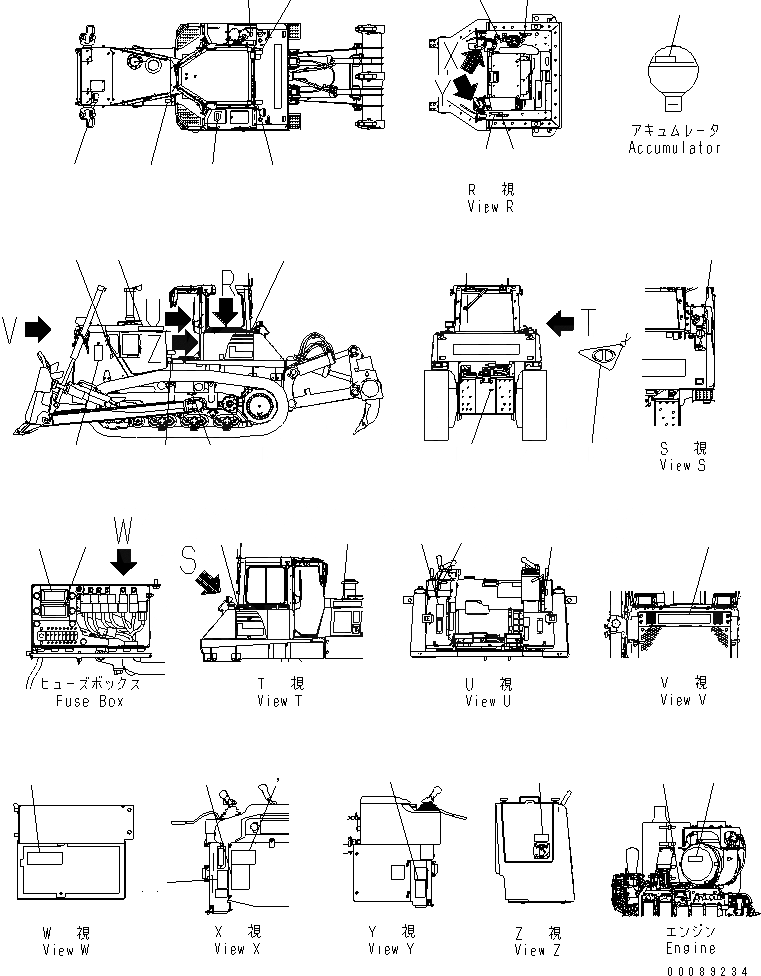 Схема запчастей Komatsu D155AX-6 - МАРКИРОВКА (КИТАЙ)(№87-) МАРКИРОВКА