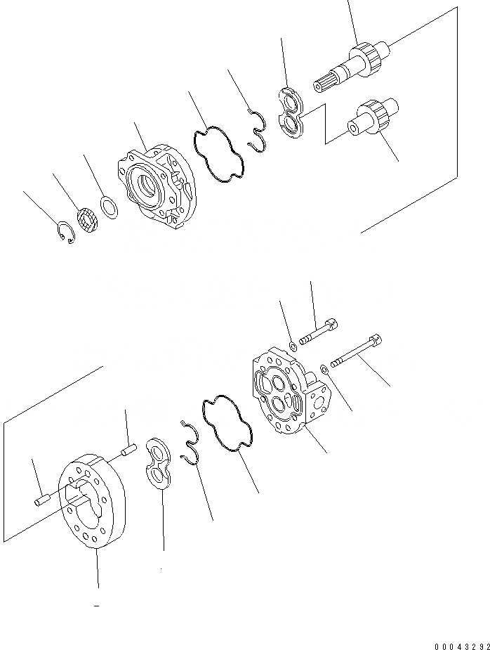 Схема запчастей Komatsu D155AX-6 - ПРОДУВОЧН. НАСОС(№8-) ОСНОВН. КОМПОНЕНТЫ И РЕМКОМПЛЕКТЫ