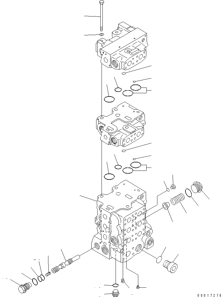 Схема запчастей Komatsu D155AX-6 - УПРАВЛЯЮЩ. КЛАПАН (ОДИНОЧН. НАКЛОН.) (/9)(№8-) ОСНОВН. КОМПОНЕНТЫ И РЕМКОМПЛЕКТЫ