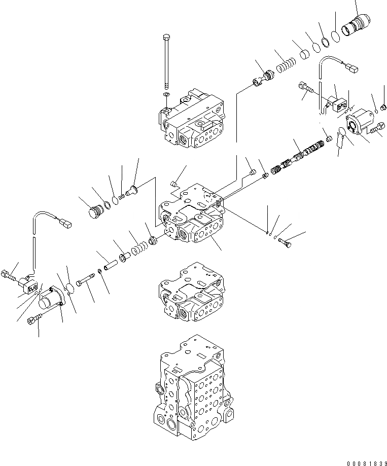 Схема запчастей Komatsu D155AX-6 - УПРАВЛЯЮЩ. КЛАПАН (ДВОЙН. НАКЛОН.) (8/)(№8-) ОСНОВН. КОМПОНЕНТЫ И РЕМКОМПЛЕКТЫ