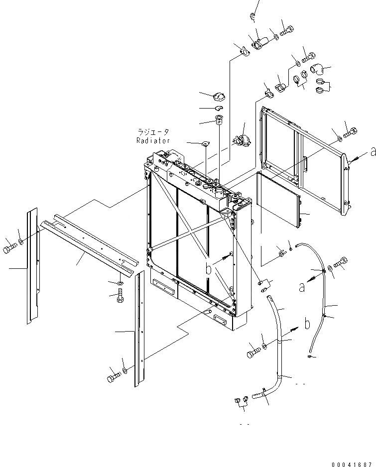 Схема запчастей Komatsu D155AX-6A - ОХЛАЖД-Е (КОНДЕНСАТОР)(№8-877) СИСТЕМА ОХЛАЖДЕНИЯ