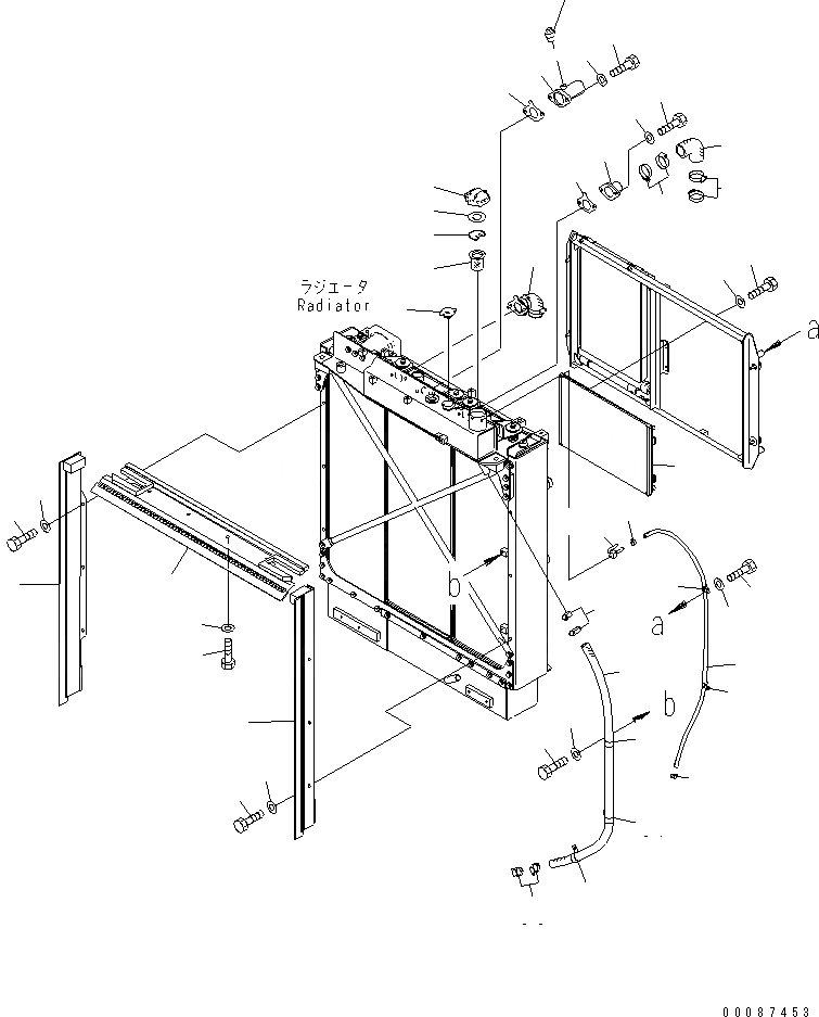 Схема запчастей Komatsu D155AX-6A - ОХЛАЖД-Е (КОНДЕНСАТОР)(№899-) СИСТЕМА ОХЛАЖДЕНИЯ