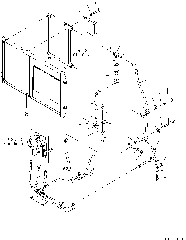 Схема запчастей Komatsu D155AX-6A - ЛИНИИ МАСЛООХЛАДИТЕЛЯ(№8-) СИСТЕМА ОХЛАЖДЕНИЯ