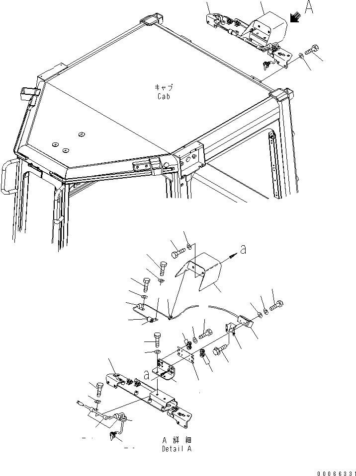 Схема запчастей Komatsu D155AX-6A - ЗАДН. VIEW МОНИТОРING СИСТЕМА(№8-) ЭЛЕКТРИКА