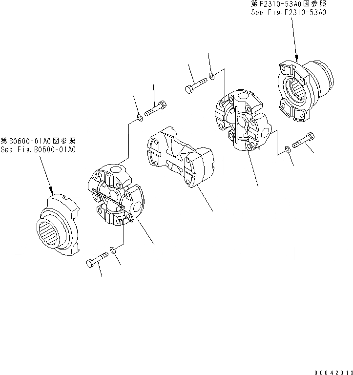 Схема запчастей Komatsu D155AX-6A - КРЕСТОВИНА(№8-) СИЛОВАЯ ПЕРЕДАЧА И КОНЕЧНАЯ ПЕРЕДАЧА