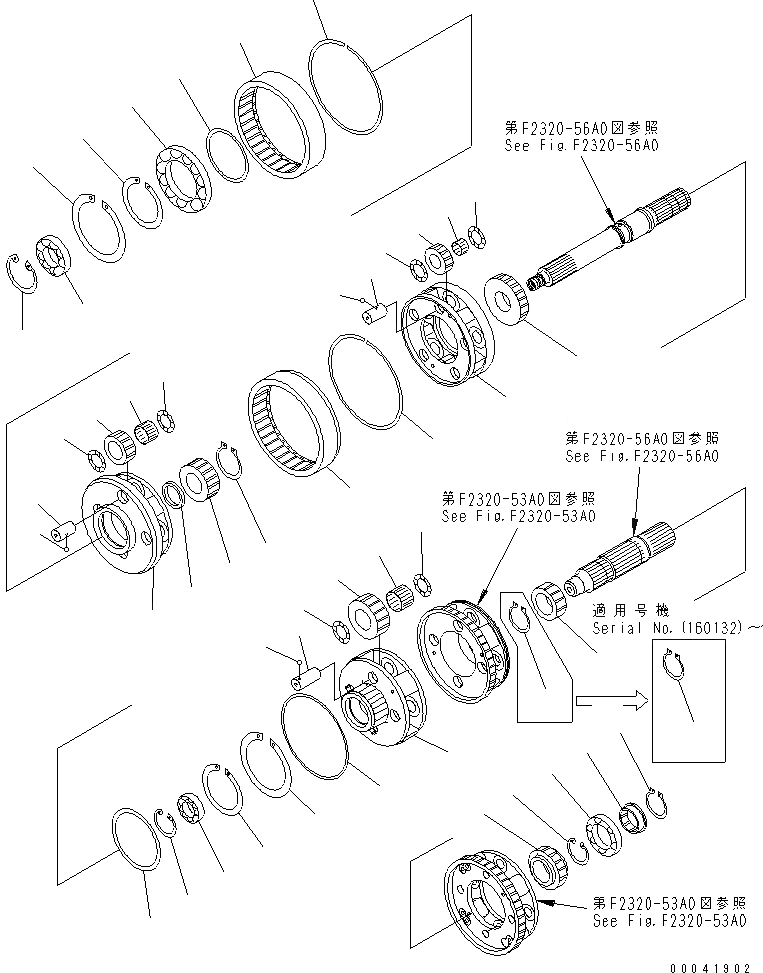Схема запчастей Komatsu D155AX-6A - ТРАНСМИССИЯ (3¤ ПЕРЕД. И РЕВЕРС НЕСУЩИЙ ЭЛЕМЕНТ)(№8-) СИЛОВАЯ ПЕРЕДАЧА И КОНЕЧНАЯ ПЕРЕДАЧА