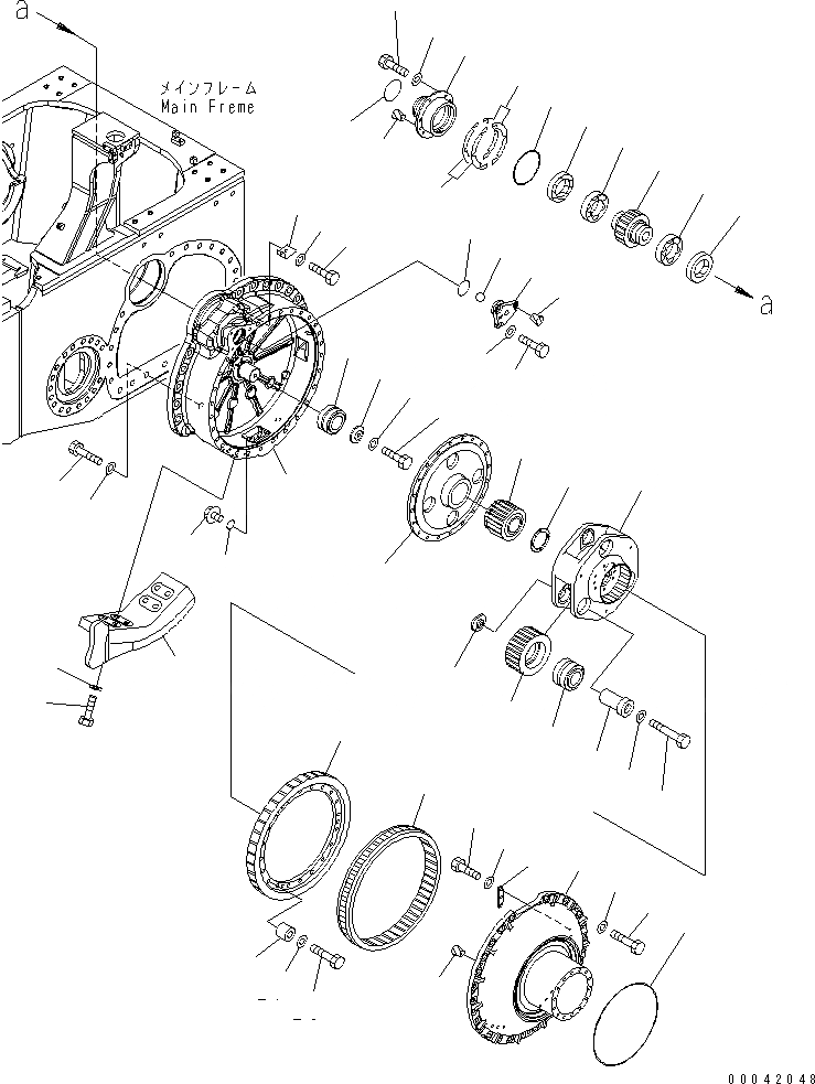 Схема запчастей Komatsu D155AX-6A - КОНЕЧНАЯ ПЕРЕДАЧА (ПРИВОД И КОРПУС) (ЛЕВ.) (СПЕЦ-Я ДЛЯ СВАЛОК)(№8-) СИЛОВАЯ ПЕРЕДАЧА И КОНЕЧНАЯ ПЕРЕДАЧА
