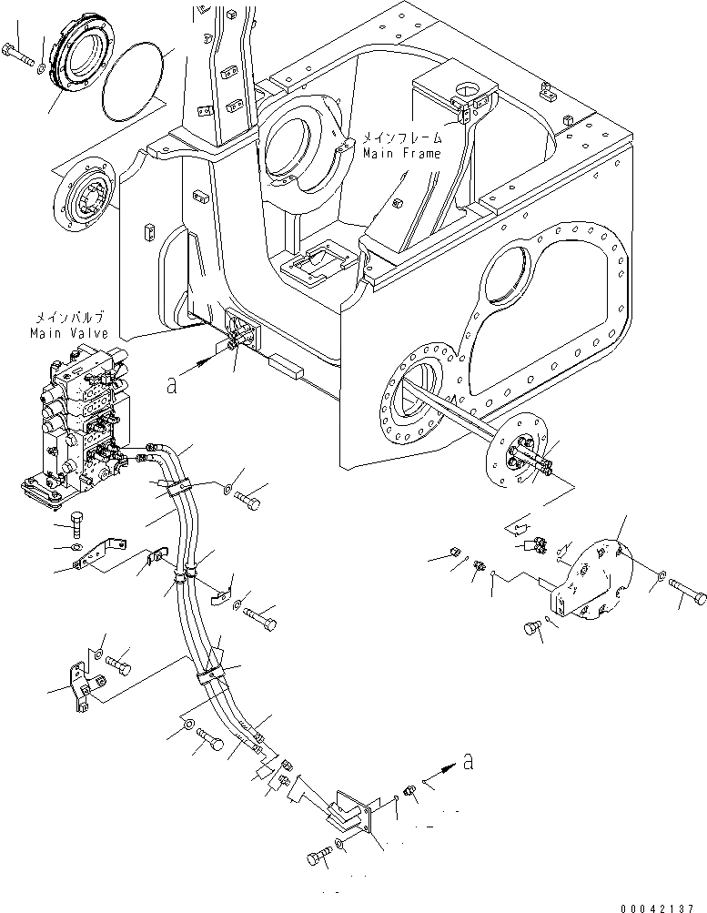 Схема запчастей Komatsu D155AX-6A - ПЕРЕКОС. ОТВАЛА ЛИНИЯ (ДЛЯ ОТВАЛА С ПЕРЕКОСОМ)(№8-) ГИДРАВЛИКА