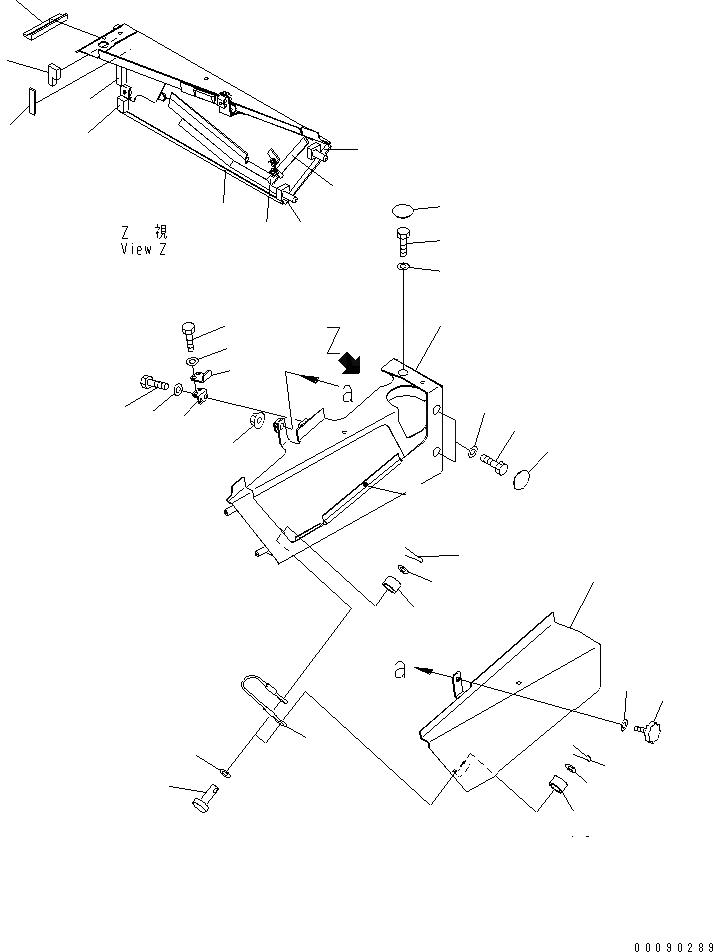 Схема запчастей Komatsu D155AX-6A - КАПОТ (БОКОВ. КРЫШКА) (ЛЕВ.) (СПЕЦ-Я ДЛЯ СВАЛОК)(№8-) ЧАСТИ КОРПУСА