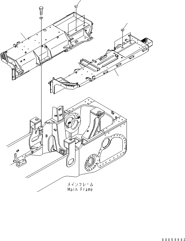 Схема запчастей Komatsu D155AX-6A - КРЫЛО (СПЕЦ-Я ДЛЯ СВАЛОК)(№8-) ЧАСТИ КОРПУСА