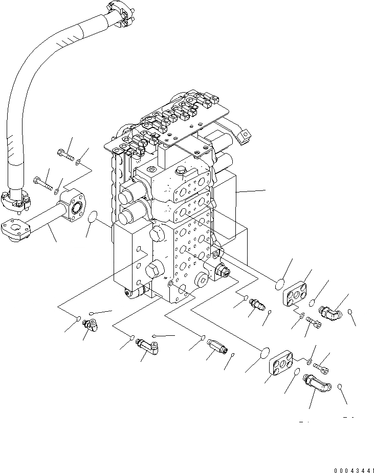 Схема запчастей Komatsu D155AX-6A - КРЫЛО (C.L.S.S. КЛАПАН) (ДЛЯ ОТВАЛ С ПЕРЕКОСОМ)(№8-) ЧАСТИ КОРПУСА