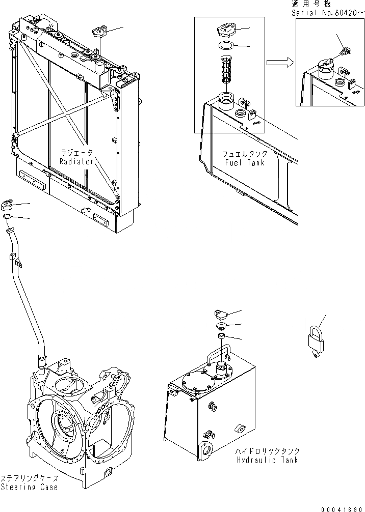 Схема запчастей Komatsu D155AX-6A - АНТИВАНДАЛЬНАЯ КРЫШКА(№8-877) РАЗНОЕ