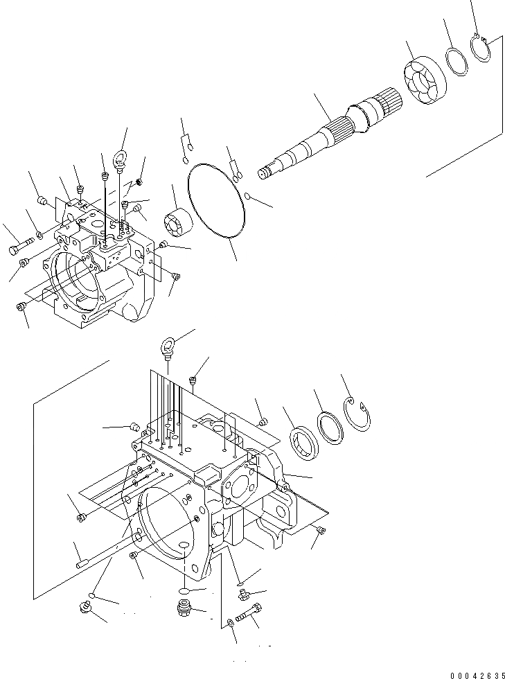 Схема запчастей Komatsu D155AX-6A - H.S.S. НАСОС (/)(№8-) ОСНОВН. КОМПОНЕНТЫ И РЕМКОМПЛЕКТЫ