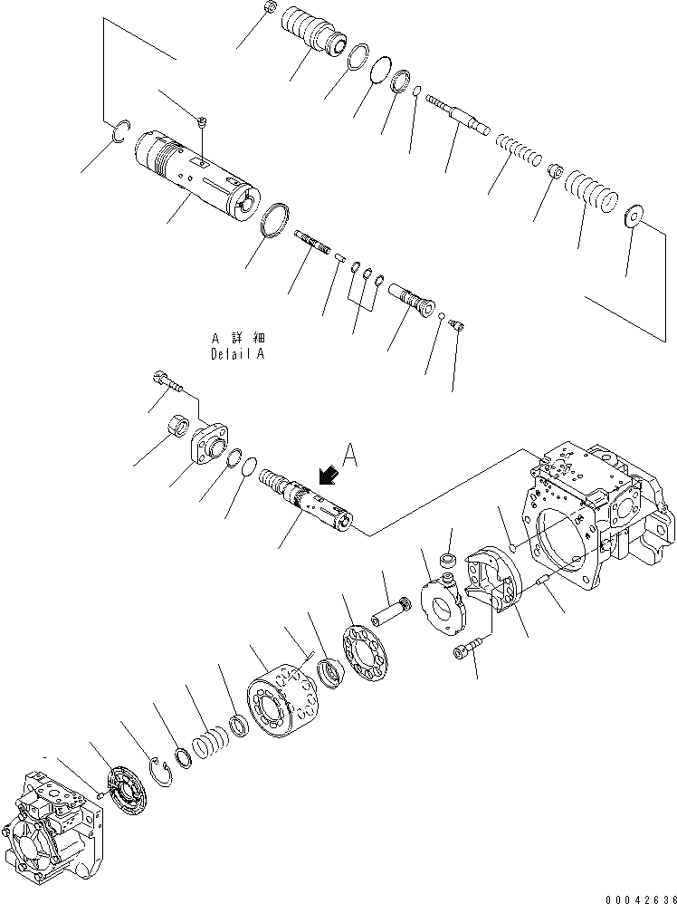 Схема запчастей Komatsu D155AX-6A - H.S.S. НАСОС (/)(№8-) ОСНОВН. КОМПОНЕНТЫ И РЕМКОМПЛЕКТЫ