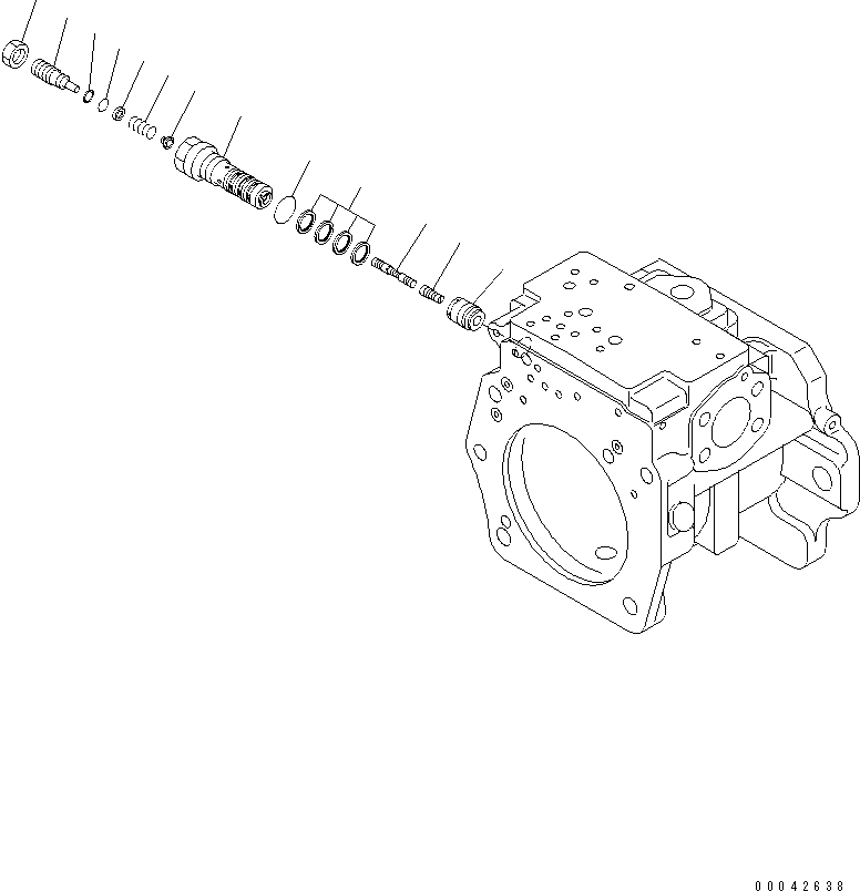 Схема запчастей Komatsu D155AX-6A - H.S.S. НАСОС (/)(№8-) ОСНОВН. КОМПОНЕНТЫ И РЕМКОМПЛЕКТЫ