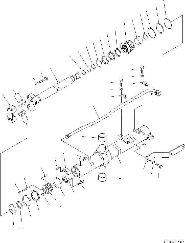 Схема запчастей Komatsu D155AX-6A - ЦИЛИНДР ПОДЪЕМА ОТВАЛА(№8-) ОСНОВН. КОМПОНЕНТЫ И РЕМКОМПЛЕКТЫ