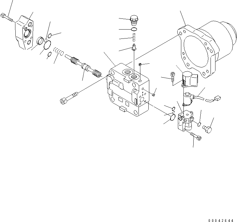 Схема запчастей Komatsu D155AX-6A - МОТОР ВЕНТИЛЯТОРА (/)(№8-) ОСНОВН. КОМПОНЕНТЫ И РЕМКОМПЛЕКТЫ