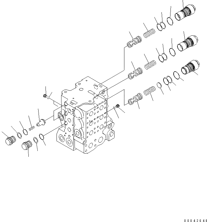 Схема запчастей Komatsu D155AX-6A - УПРАВЛЯЮЩ. КЛАПАН (ОДИНОЧН. НАКЛОН.) (/9)(№8-) ОСНОВН. КОМПОНЕНТЫ И РЕМКОМПЛЕКТЫ