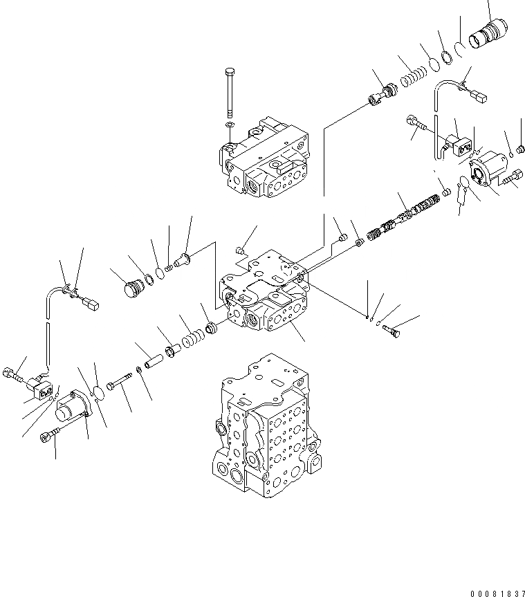 Схема запчастей Komatsu D155AX-6A - УПРАВЛЯЮЩ. КЛАПАН (ОДИНОЧН. НАКЛОН.) (C.L.S.S.КЛАПАН) (8/9)(№8-) ОСНОВН. КОМПОНЕНТЫ И РЕМКОМПЛЕКТЫ