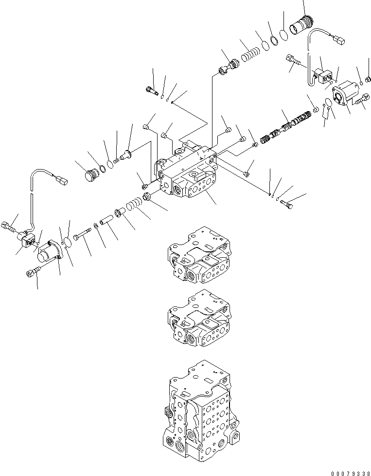 Схема запчастей Komatsu D155AX-6A - УПРАВЛЯЮЩ. КЛАПАН (ДВОЙН. НАКЛОН.) (7/)(№8-) ОСНОВН. КОМПОНЕНТЫ И РЕМКОМПЛЕКТЫ