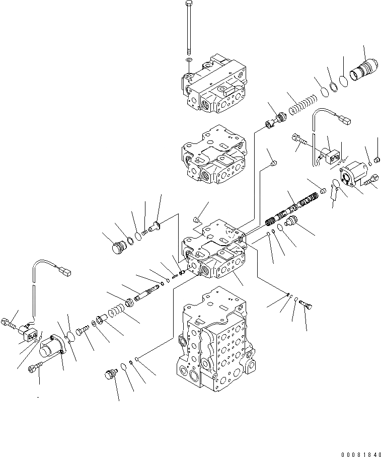 Схема запчастей Komatsu D155AX-6A - УПРАВЛЯЮЩ. КЛАПАН (ДВОЙН. НАКЛОН.) (9/)(№8-) ОСНОВН. КОМПОНЕНТЫ И РЕМКОМПЛЕКТЫ