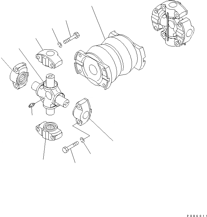 Схема запчастей Komatsu D155C-1P-ZZ - КРЕСТОВИНА ГТР CNVERTER И ТРАНСМИССИЯ
