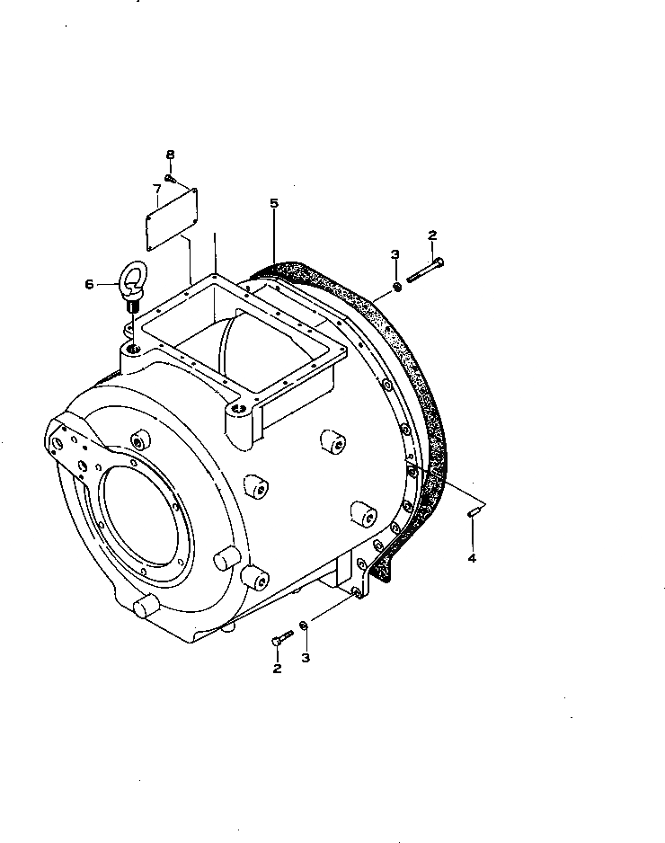 Схема запчастей Komatsu D155C-1P-ZZ - КОРПУС ГИДРОТРАНСФОРМАТОРА(№8-) ГТР CNVERTER И ТРАНСМИССИЯ