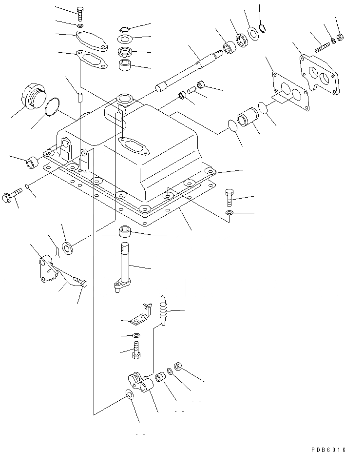 Схема запчастей Komatsu D155C-1P-ZZ - КЛАПАН ТРАНСМИССИИ КРЫШКАAND РЫЧАГ(№-) ГТР CNVERTER И ТРАНСМИССИЯ