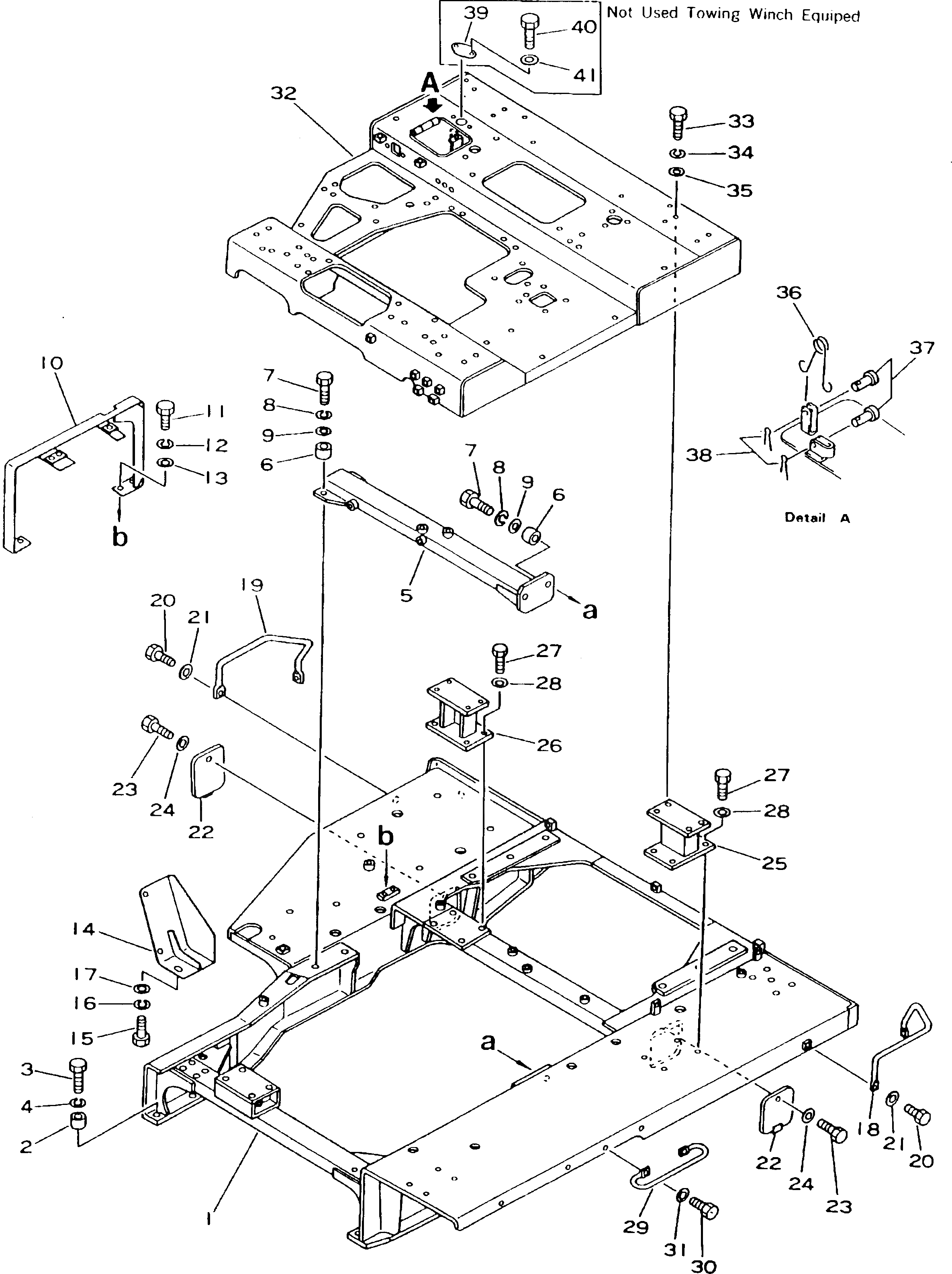 Схема запчастей Komatsu D155C-1P-ZZ - КАПОТ И ЧАСТИ КОРПУСА (ОСНОВН. КОНСТРУКЦИЯ) ЧАСТИ КОРПУСА