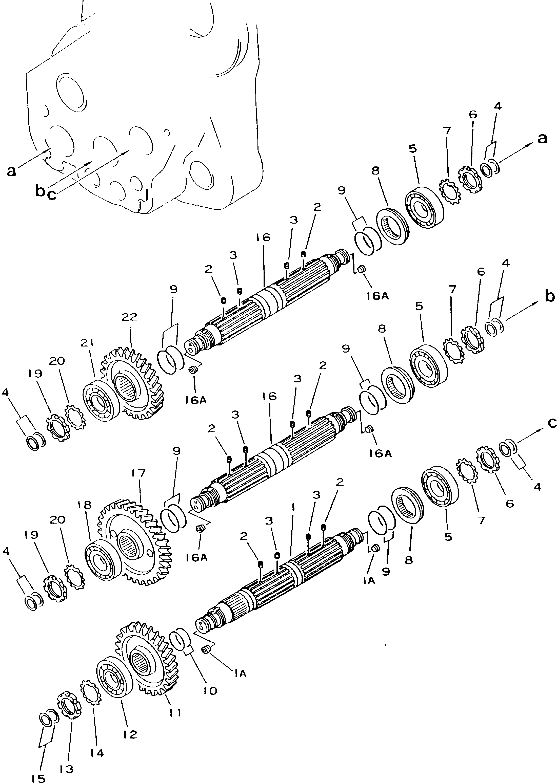 Схема запчастей Komatsu D155C-1P-ZZ - ЛЕБЕДКА РАБОЧЕЕ ОБОРУДОВАНИЕ