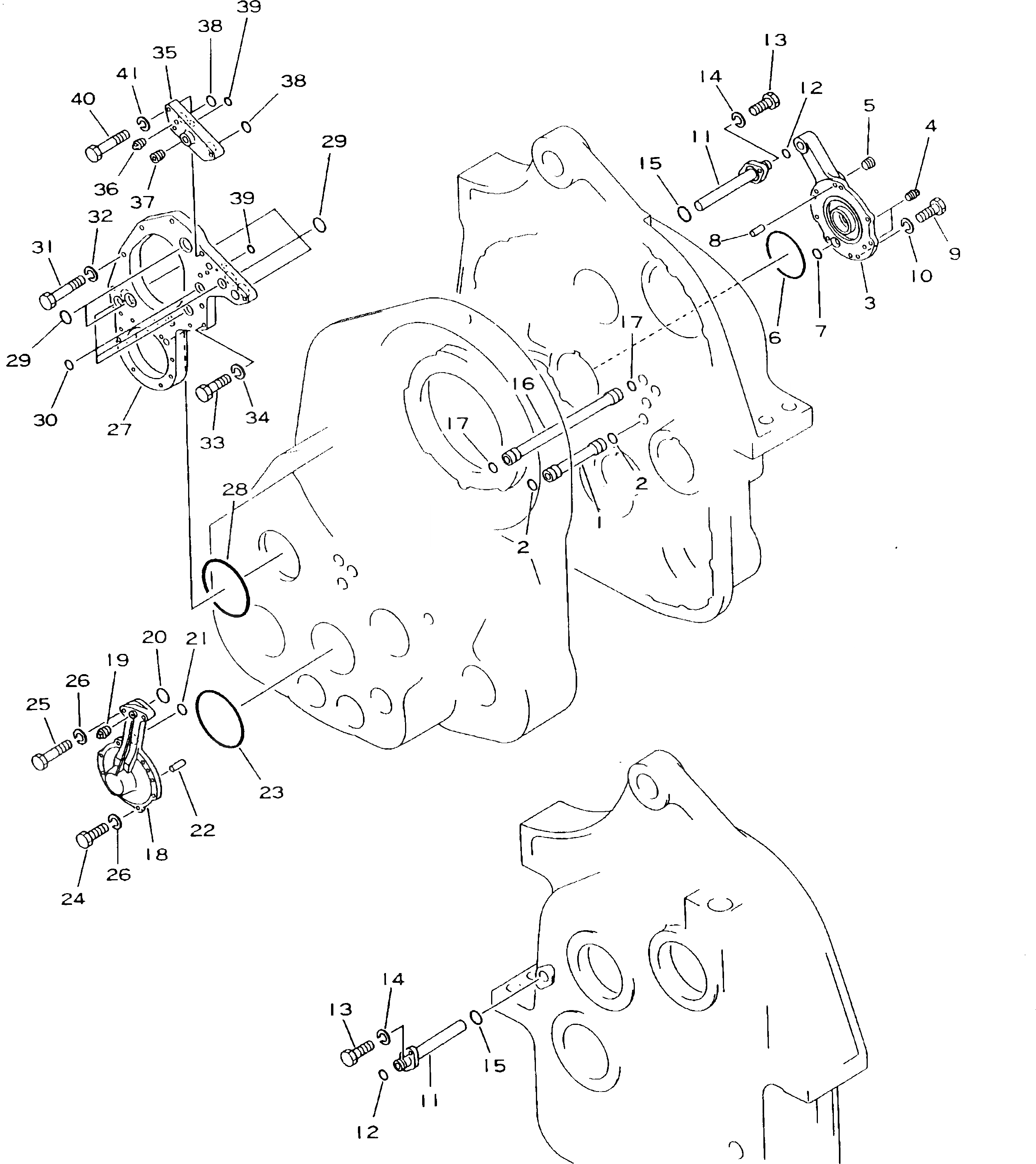 Схема запчастей Komatsu D155C-1P-ZZ - ЛЕБЕДКА РАБОЧЕЕ ОБОРУДОВАНИЕ