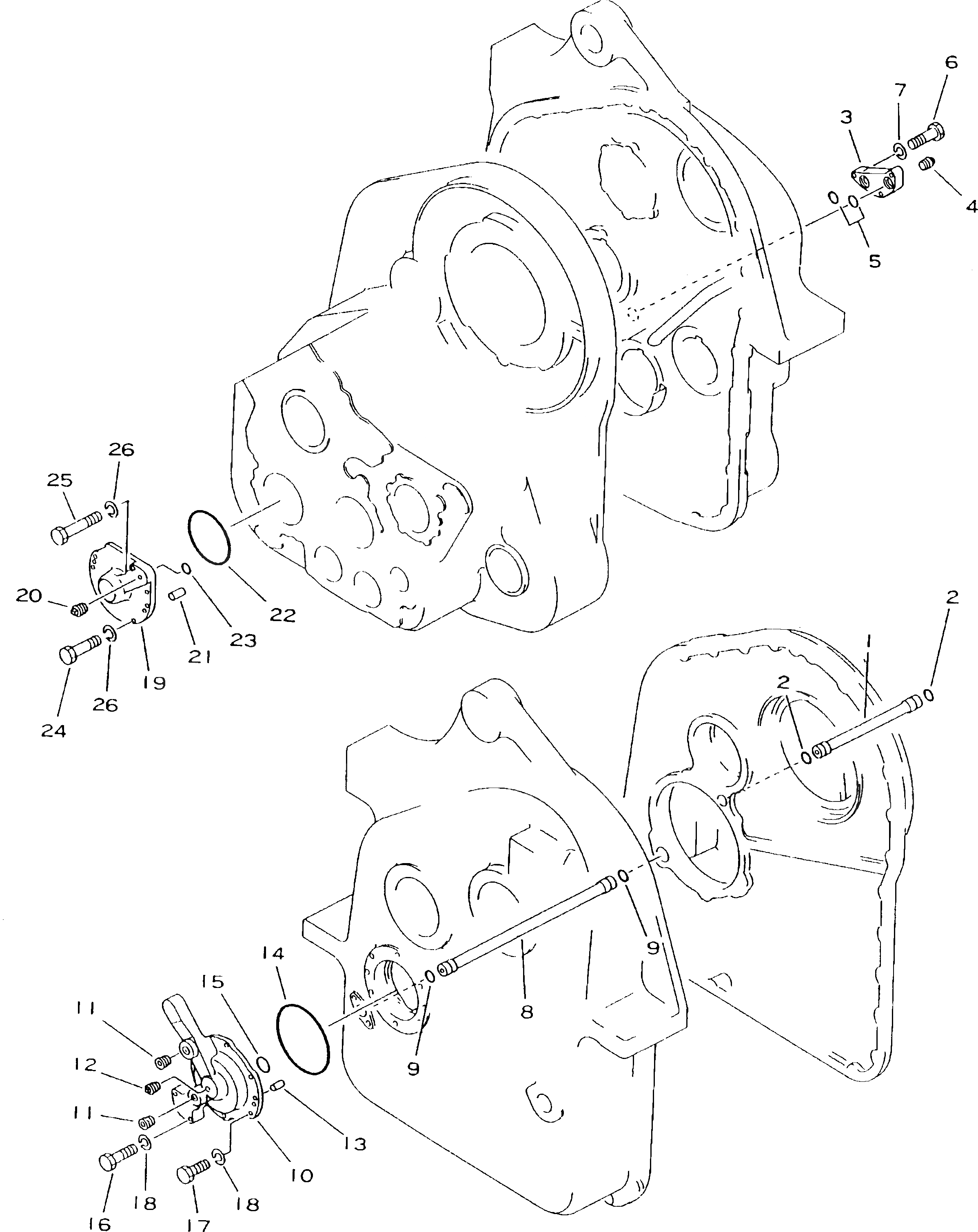 Схема запчастей Komatsu D155C-1P-ZZ - ЛЕБЕДКА РАБОЧЕЕ ОБОРУДОВАНИЕ