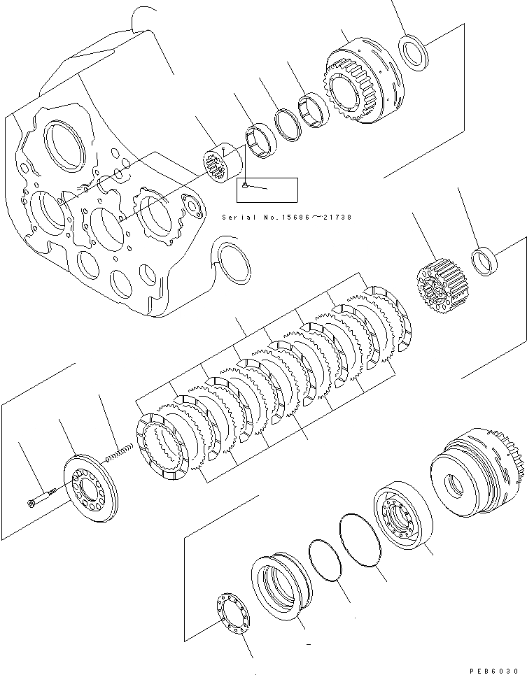 Схема запчастей Komatsu D155C-1P-ZZ - МУФТА ЛЕБЕДКИ ГРУППА (/) РАБОЧЕЕ ОБОРУДОВАНИЕ