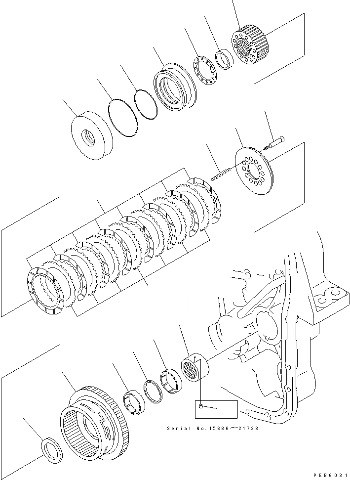 Схема запчастей Komatsu D155C-1P-ZZ - МУФТА ЛЕБЕДКИ ГРУППА (/) РАБОЧЕЕ ОБОРУДОВАНИЕ