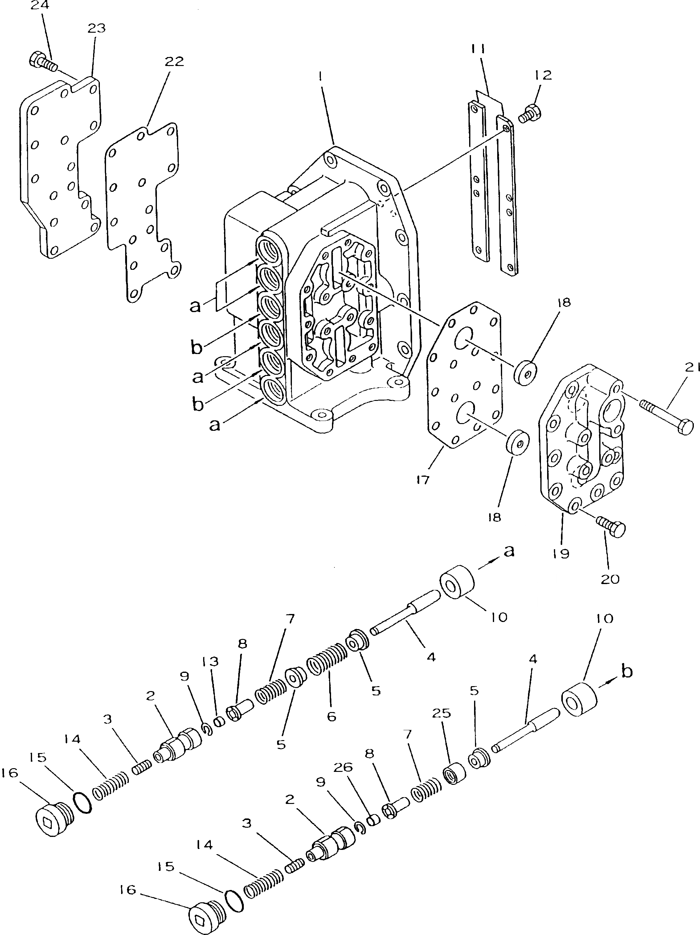 Схема запчастей Komatsu D155C-1P-ZZ - PPC КЛАПАН РАБОЧЕЕ ОБОРУДОВАНИЕ