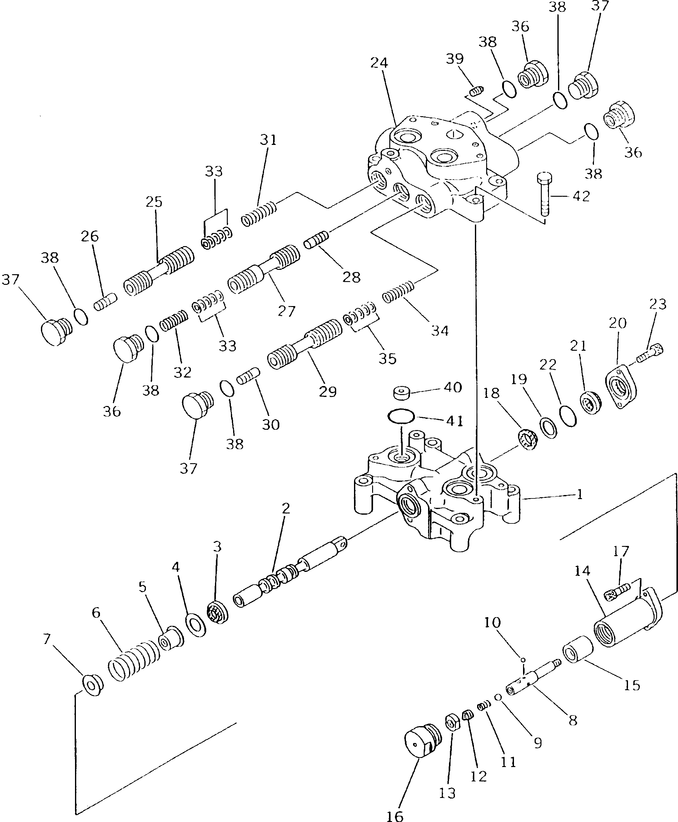 Схема запчастей Komatsu D155C-1P-ZZ - HI-НИЗ. SELECT КЛАПАН РАБОЧЕЕ ОБОРУДОВАНИЕ